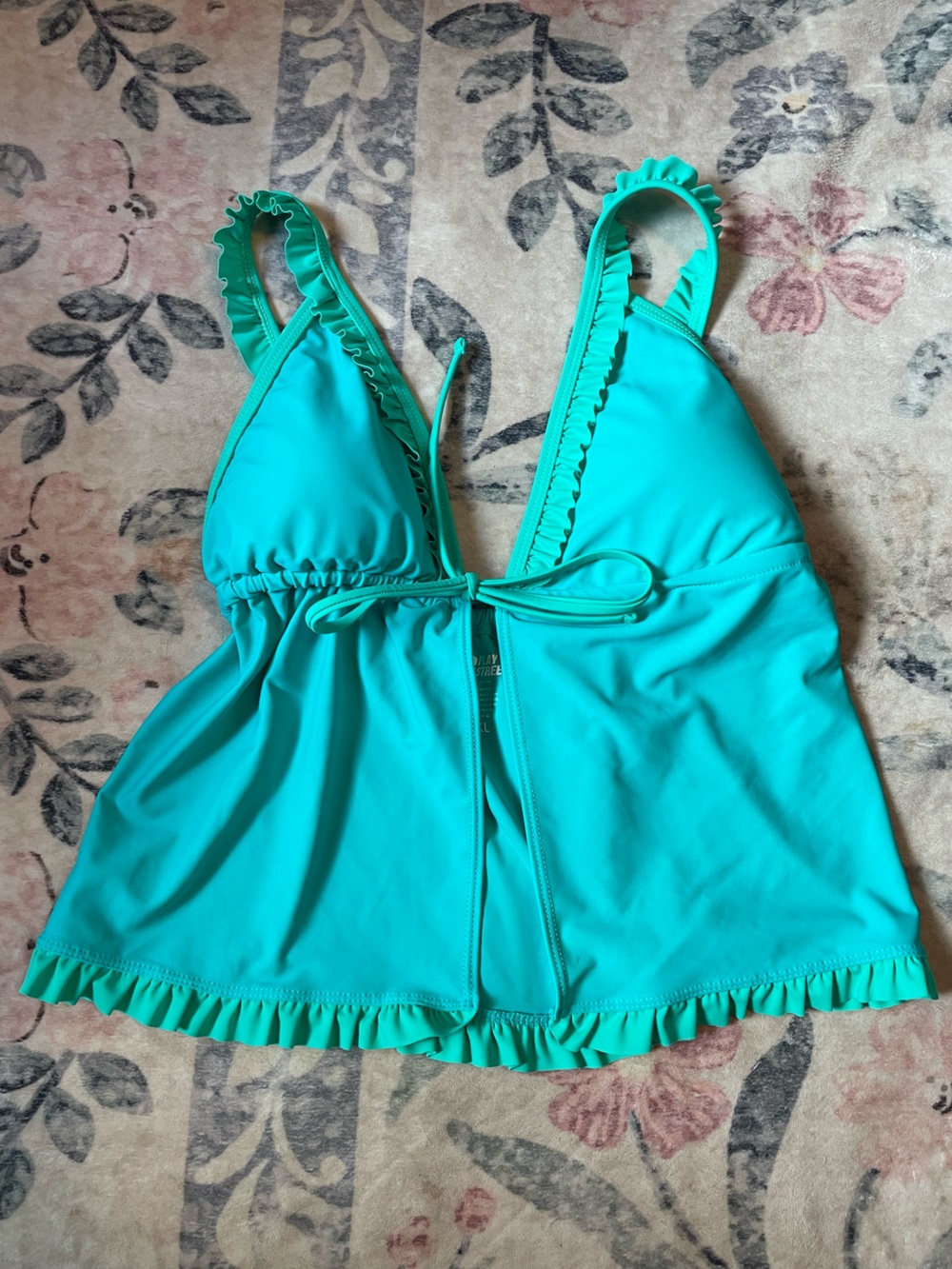 NWT 93 Play Street Lily Tankini in Aqua